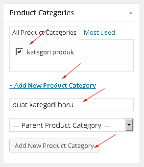 woocommerce kategori produk